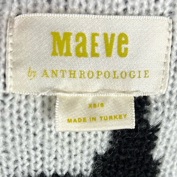 Anthropologie Cardigan Womens XS/S Maeve Star Printed Slouchy Oversized Sweater - Picture 5 of 10